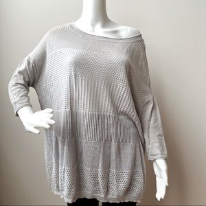 Anthropologie Yoon Oversized Slouchy Grey Knit Sweater